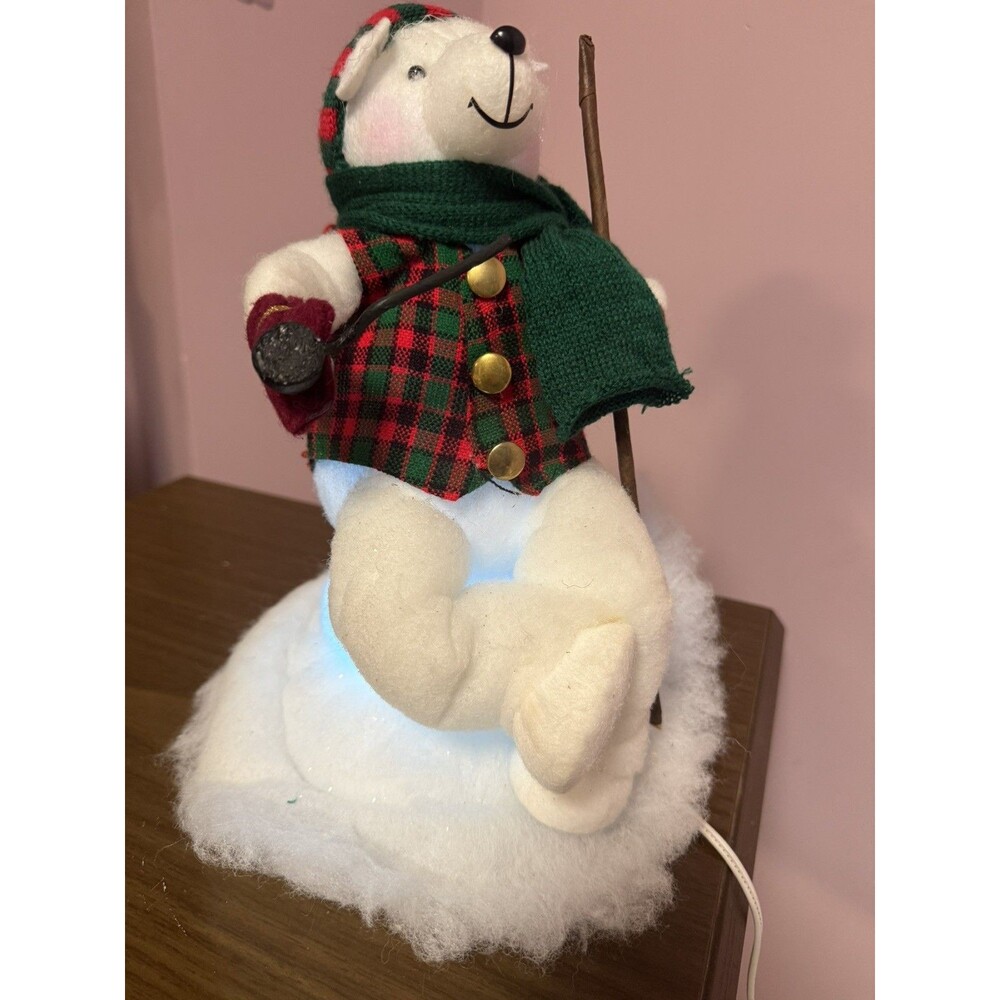 Vintage 1996 Trendmasters Christmas Lighted Snow Bear Winter